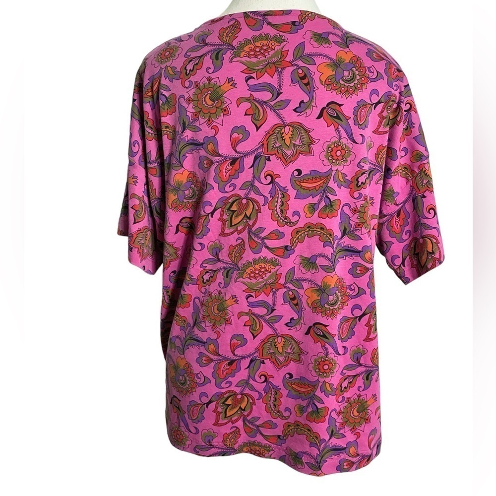 Unbranded Pink Paisley Short Sleeve Top - Picture 2 of 9